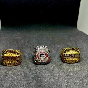 Two 1980 National Championships,1 Sugar Bowl Ring GA Bull Dogs sz 10 I believe.